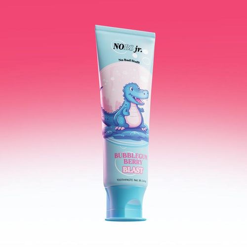 NOBS Jr Kid'S Toothpaste – Fluoride Free, Remineralizing - Dentist Formulated - Natural Bubblegum Berry Flavor, Nano Hydroxyapatite - Made in the USA