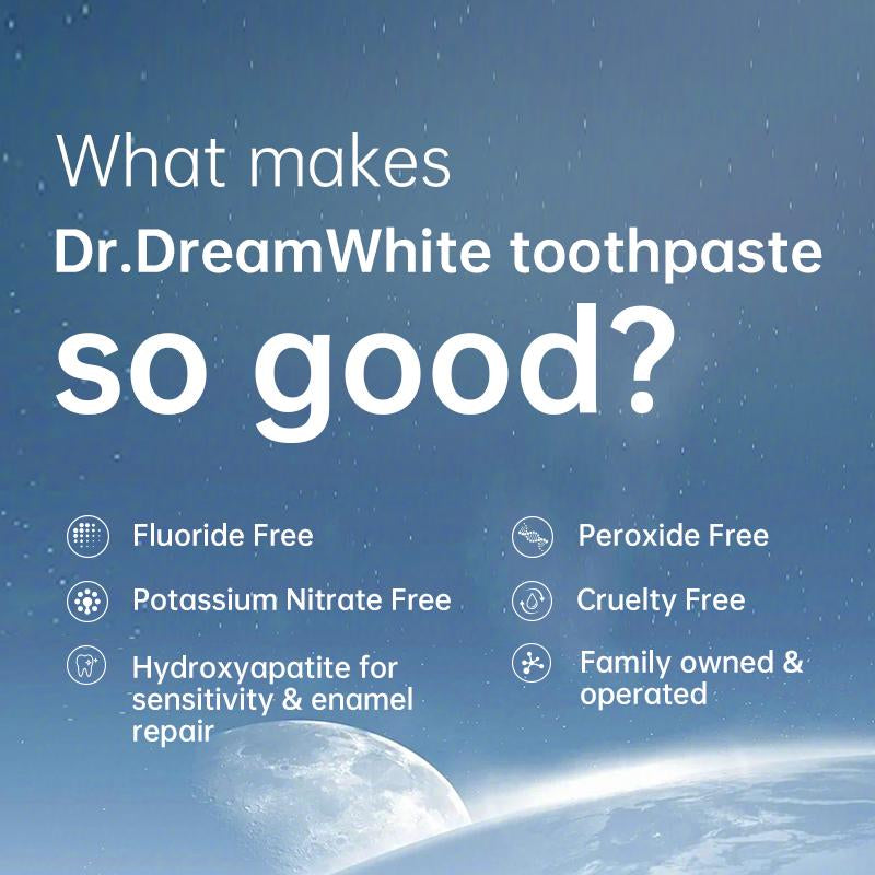 【BUY 2 GET FREE Gift】Dr.Dreamwhite Mesoporous 99%Hydroxyapatite Nhap Toothpaste Oral Care | Ultra Whitening & Enamel Reparing | Freshens Breath | Fights Plaque | Non Fluoride | Jasmine Green Tea Flavor | 5.29Oz | Starter Tube